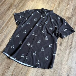 Men's Black Casual Button Down Shirt